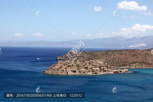 斯皮納龍格島觀；克里特島；希臘。
