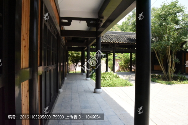 中式建筑,走廊