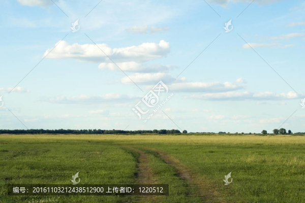 通往地平線和深藍天空的沙漠之路