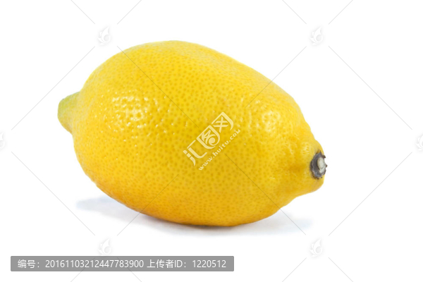 新鮮的黃色檸檬色分離過白色