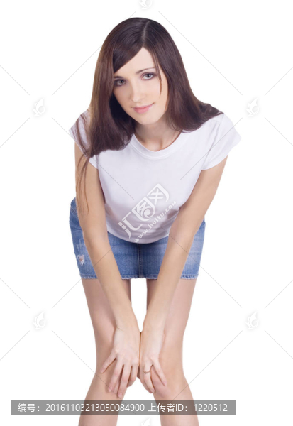 可愛的深色牛仔裙