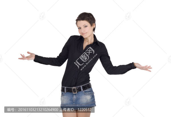 可愛的深色牛仔裙