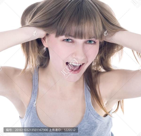 一個年輕快樂的女人的肖像