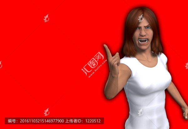 很生氣的女人