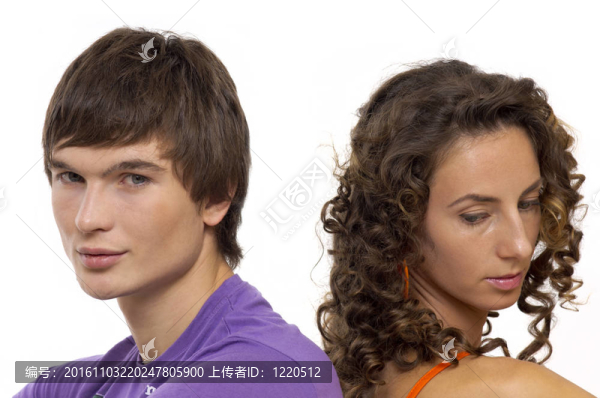 一個女孩和男人的肖像
