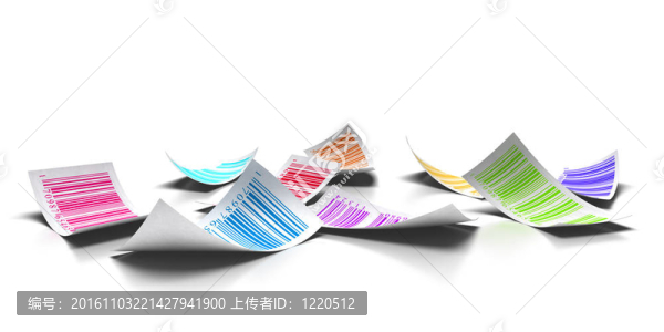 在白色背景彩色條形碼