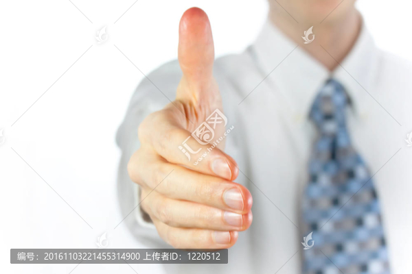 生意人伸手搖