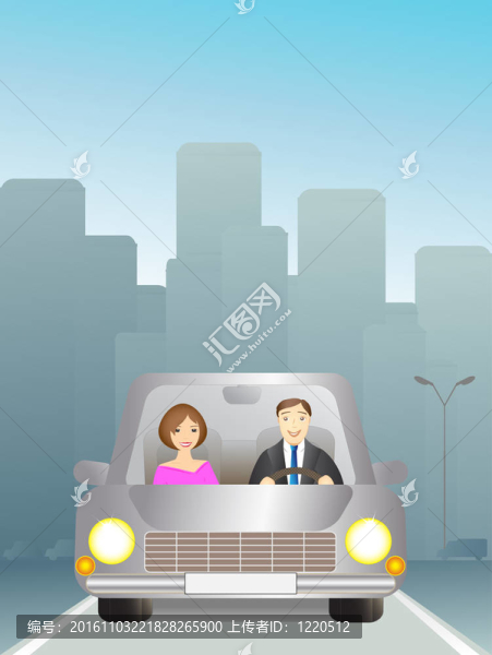 城市道路上的男人和女人