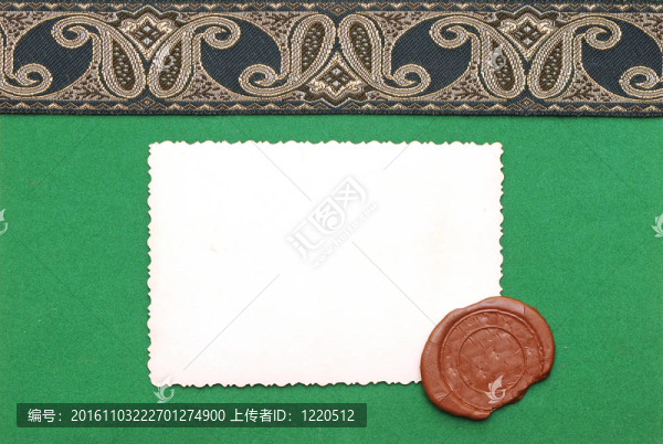 老照片與仿古絲帶綠皮書