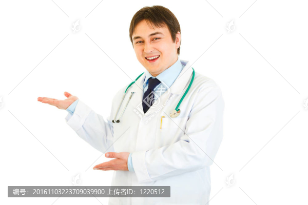 歡迎！微笑年輕醫(yī)學(xué)博士邀請合作孤立白色