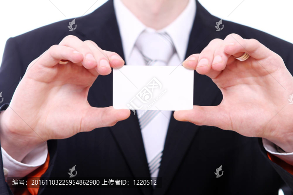 商人拿著空的工作卡