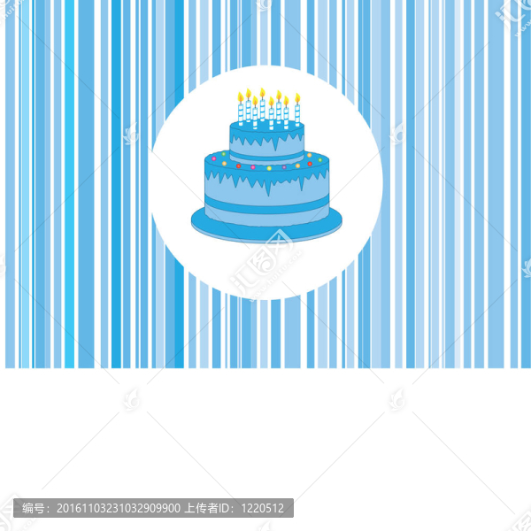 生日快樂卡。蛋糕
