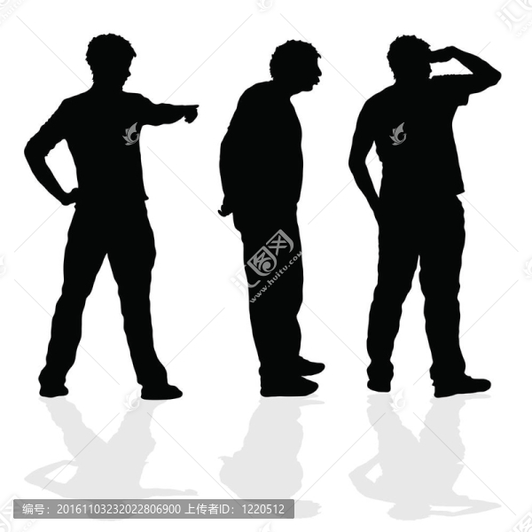 站著三個剪影的男人