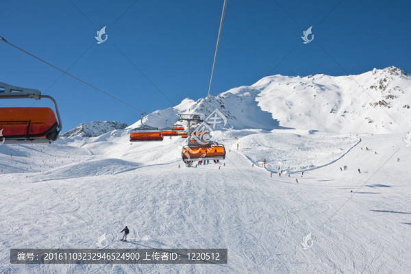 滑雪勝地Solden。奧地利