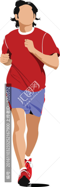 奔跑的人。插畫