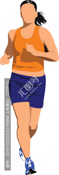 奔跑的人。插畫