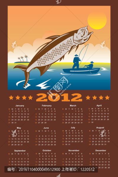 釣魚海報(bào)月歷2012鰱魚