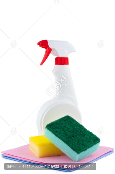 抹布和海綿清洗用噴霧器。
