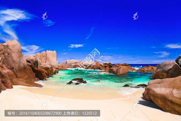 塞舌爾的熱帶海灘