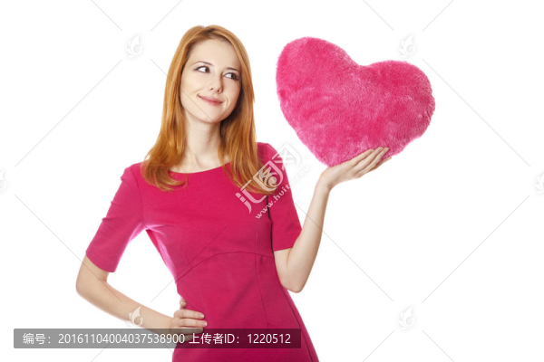 美麗的紅發(fā)女孩與玩具的心