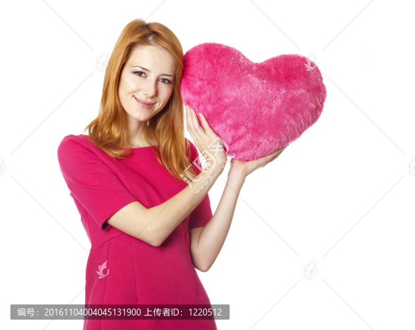 美麗的紅發(fā)女孩與玩具的心