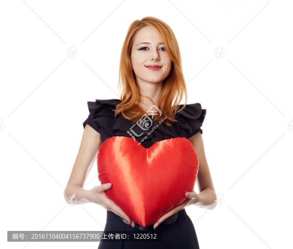 美麗的紅發(fā)女孩與玩具的心