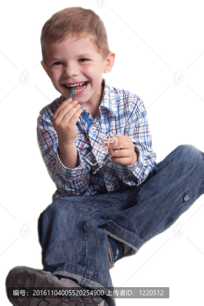 一個糖果的小男孩