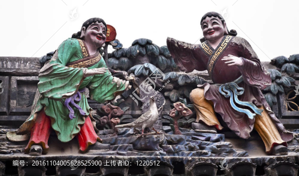 雕像sculputures頂玉佛寺該寺上海中國(guó)最著名的佛教寺廟在上海