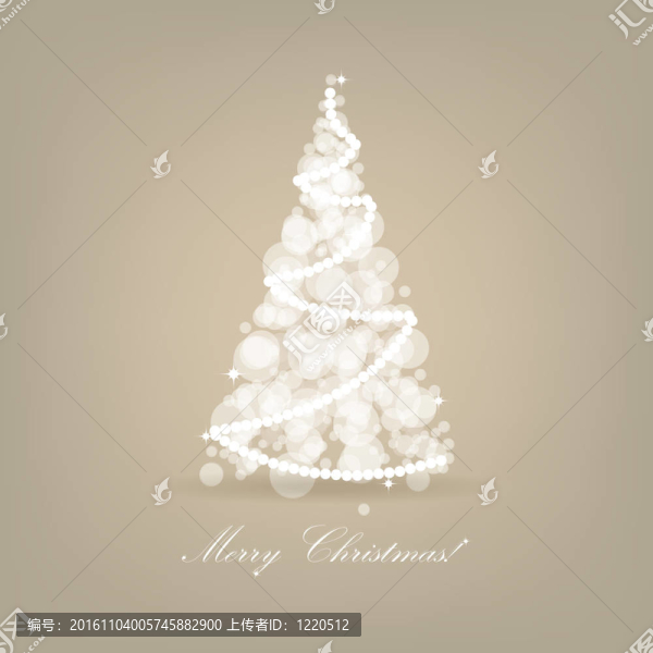 摘要向量的白色圣誕樹