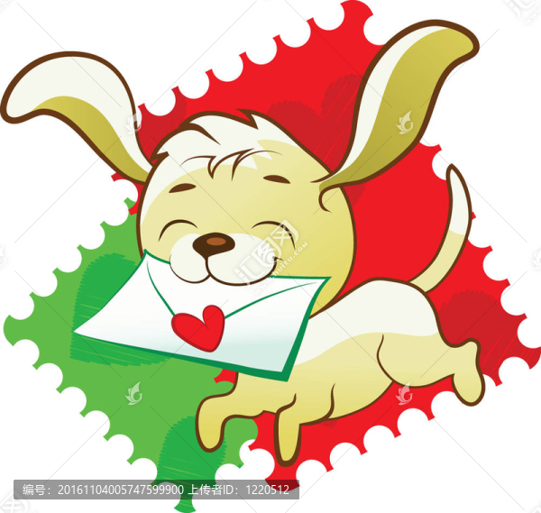 可愛小狗帶來情書