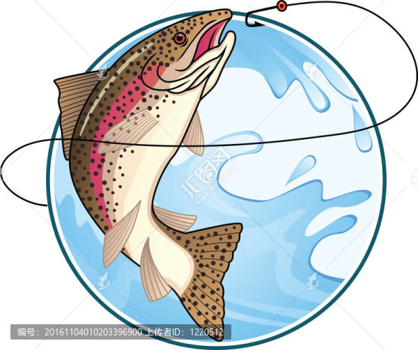 鱒魚向量