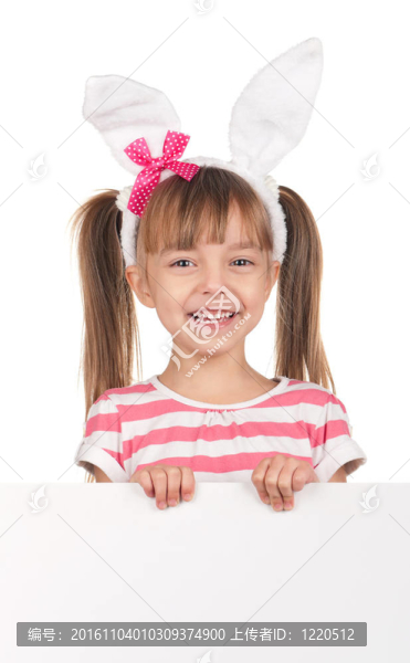 兔子耳朵的女孩