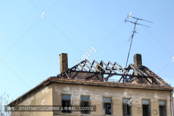 燒毀的建筑物