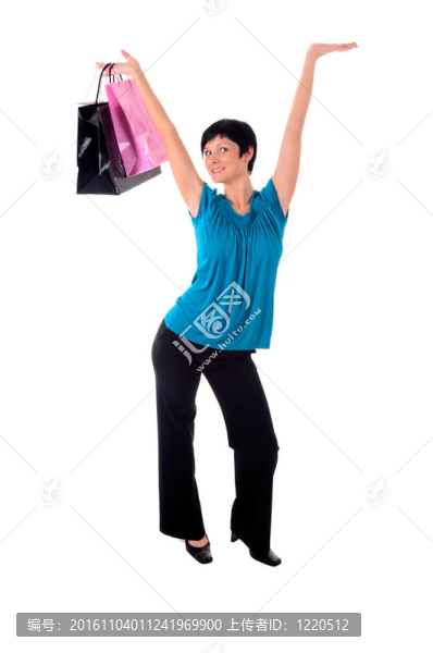 帶購物袋的女人