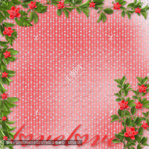 邀請或祝賀的紅色蘭花卡