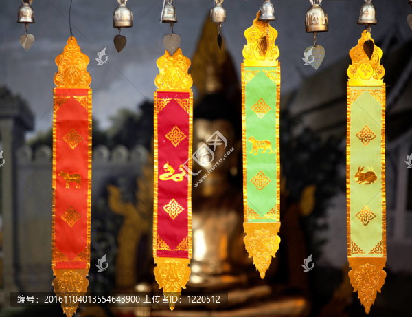 在Wat,Doi,Suthep魔術(shù)紙裝飾