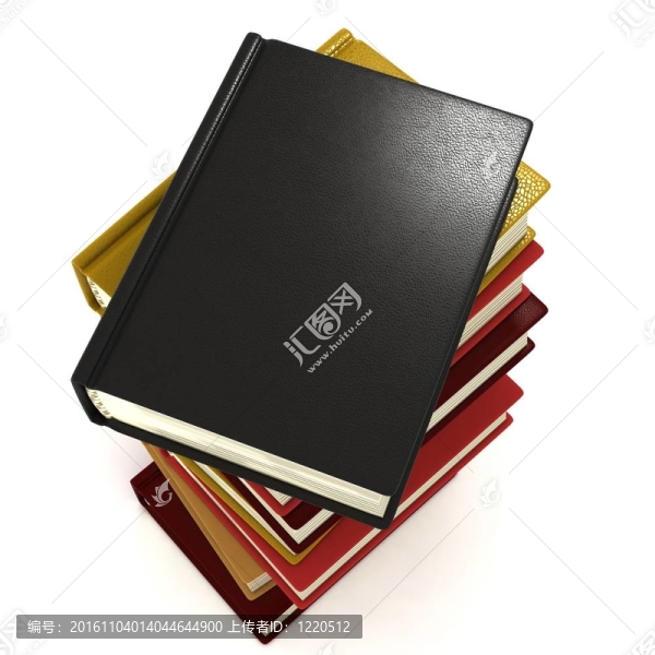 一些白色背景的彩色書(shū)籍。