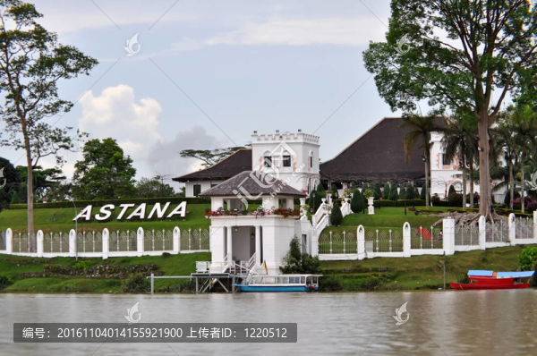 在古晉的阿斯塔納宮；砂拉越州；Borneo。