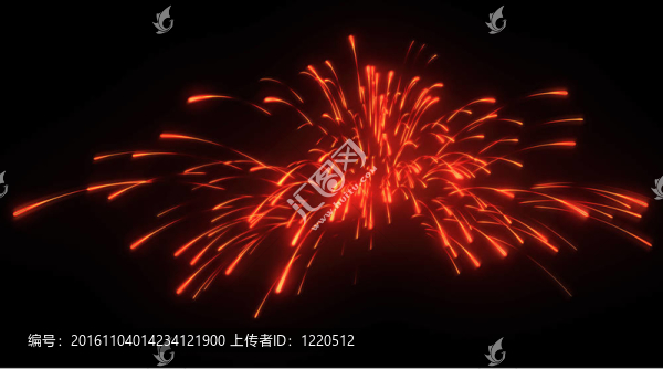 圣誕節(jié)：紅色喜慶的煙花在晚上