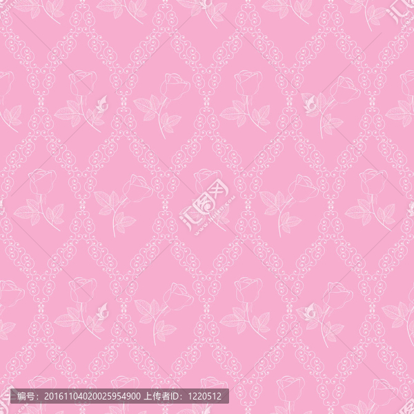 無縫抽象粉紅東方模式