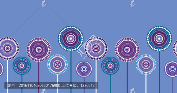 無縫復(fù)古紫羅蘭花