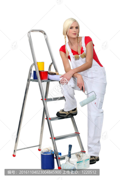 可愛的女人畫裝飾