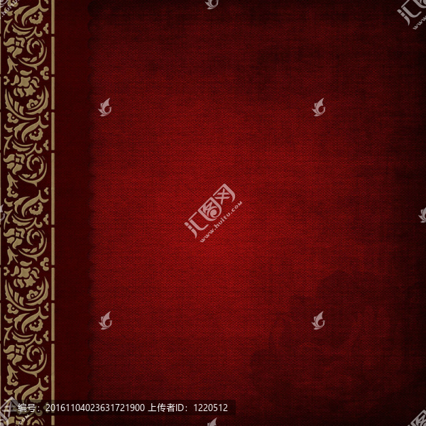 相冊-紅色封面與黃金華麗