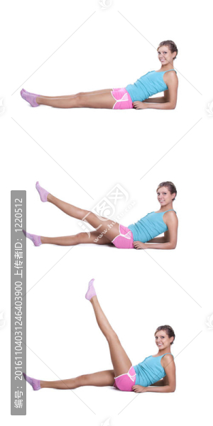 年輕女子做運動