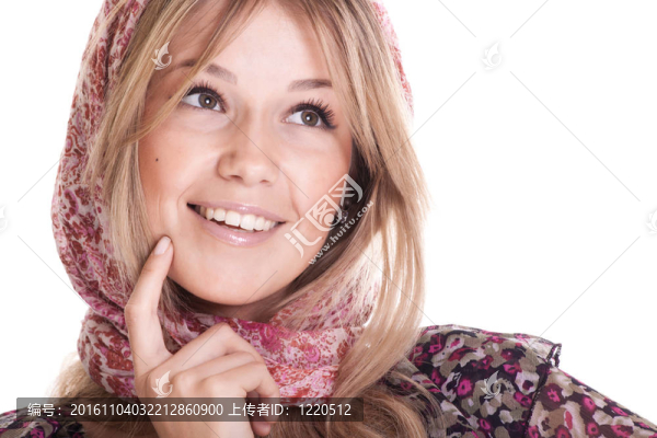 幸福美麗的微笑的女人