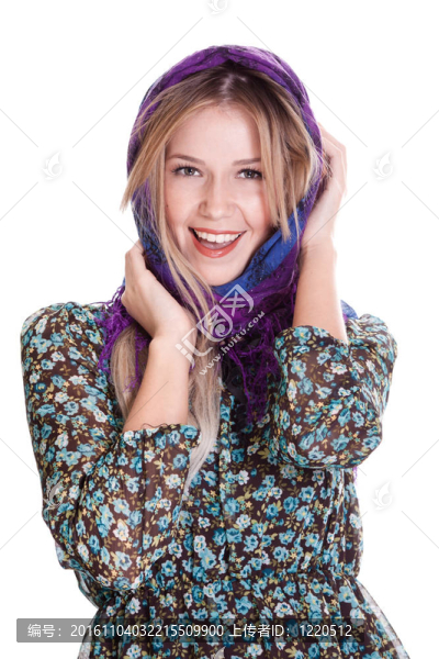 幸福美麗的微笑的女人