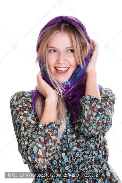 幸福美麗的微笑的女人