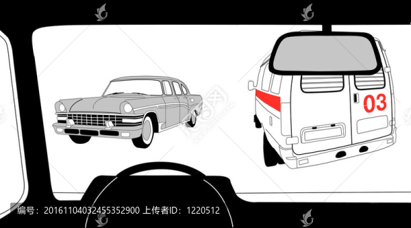 白色背景上的汽車(chē)沙龍剪影