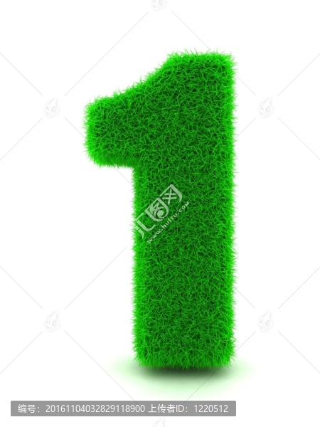 白孤立背景下草數(shù)1的三維繪制。