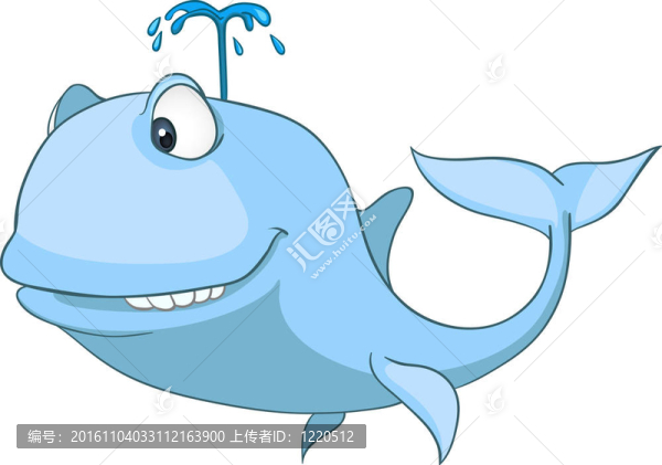 卡通人物的鯨魚